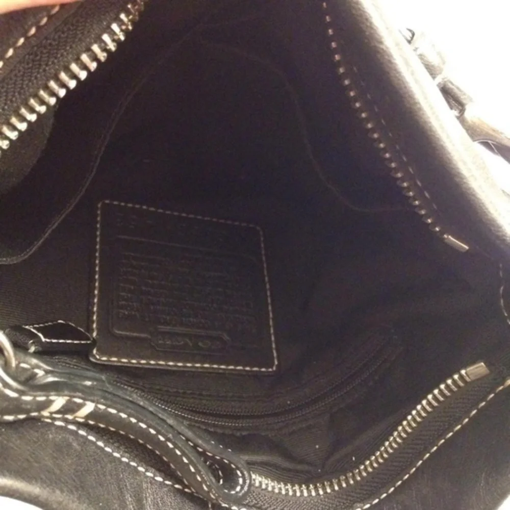 COACH Black Leather Soho Slim Convertible bag